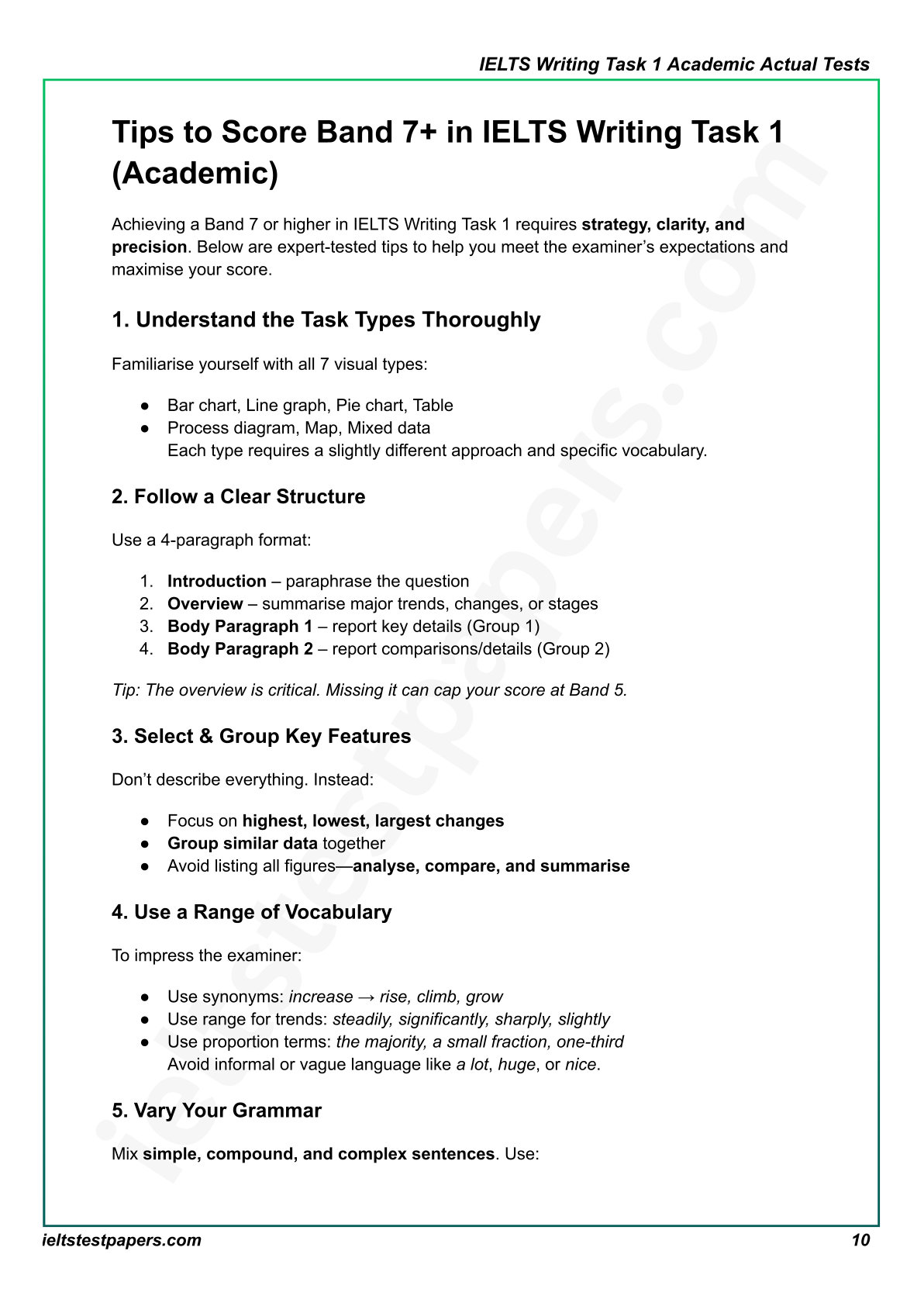 IELTS Writing Task 1 Academic Actual Tests with Answers (July–Sept 2025 Edition)