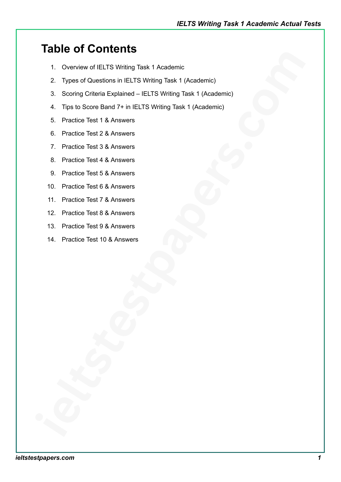IELTS Writing Task 1 Academic Actual Tests with Answers (July–Sept 2025 Edition)