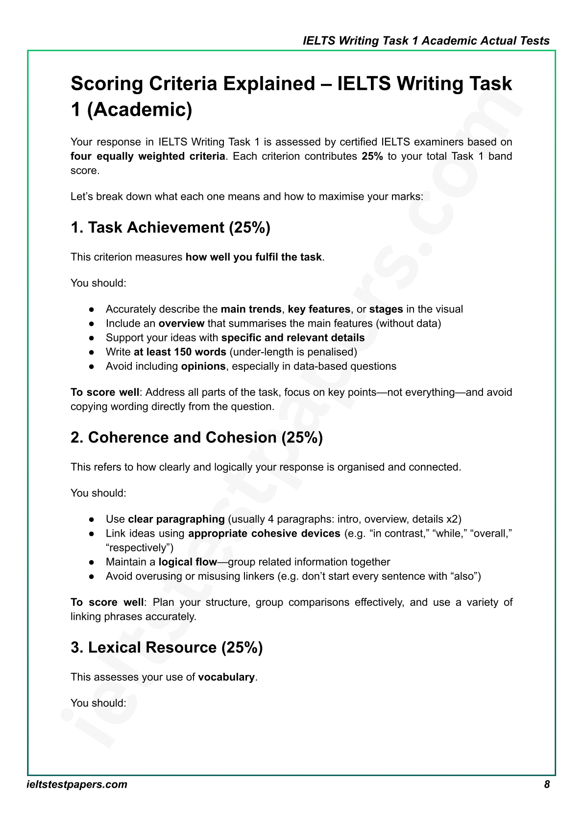 IELTS Writing Task 1 Academic Actual Tests with Answers (July–Sept 2025 Edition)