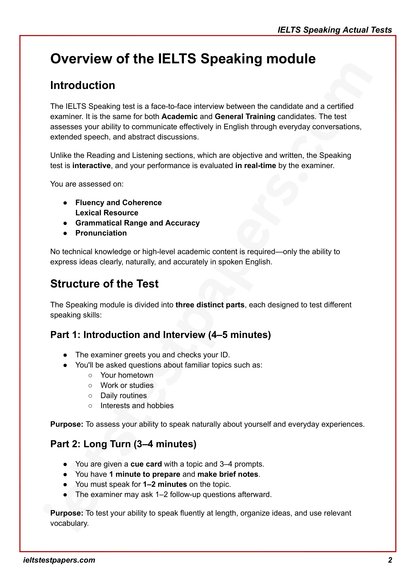 IELTS Speaking Actual Tests with Answers (July–Sept 2025 Edition)