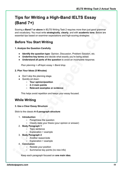 IELTS Writing Task 2 Actual Tests with Answers (July–Sept 2025 Edition)